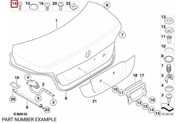 Genuine BMW Fillister Head Self Tapping Screw - 07143448498