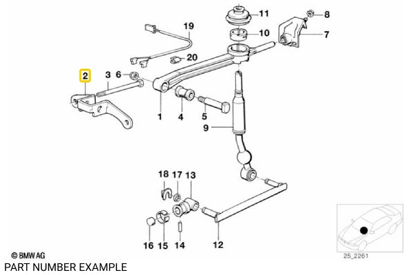 Genuine BMW E30 M3 Bow For Shifter Support Bracket - 25112225369