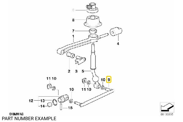 Genuine BMW Manual Shifter Selector Rod for E46 323 / 325 – 25111434613