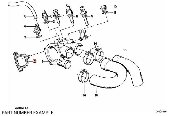 Genuine BMW Thermostat Housing Gasket – 11531722690