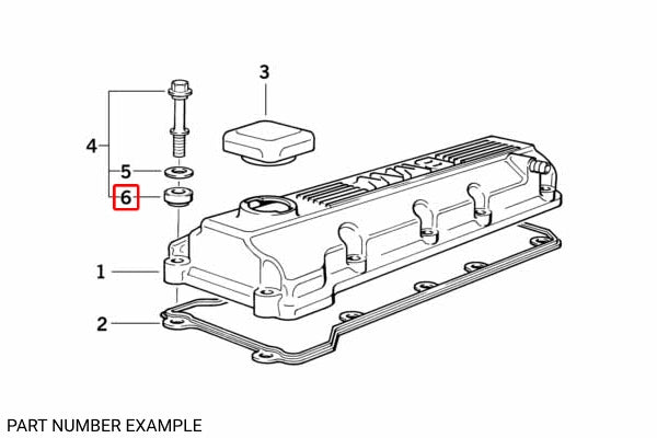 Genuine BMW Valve Cover Washer Seal - 11121721879