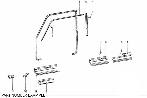 BMW 1502–2002 Wide Aluminium Door Sill Plate Set - 51471822070