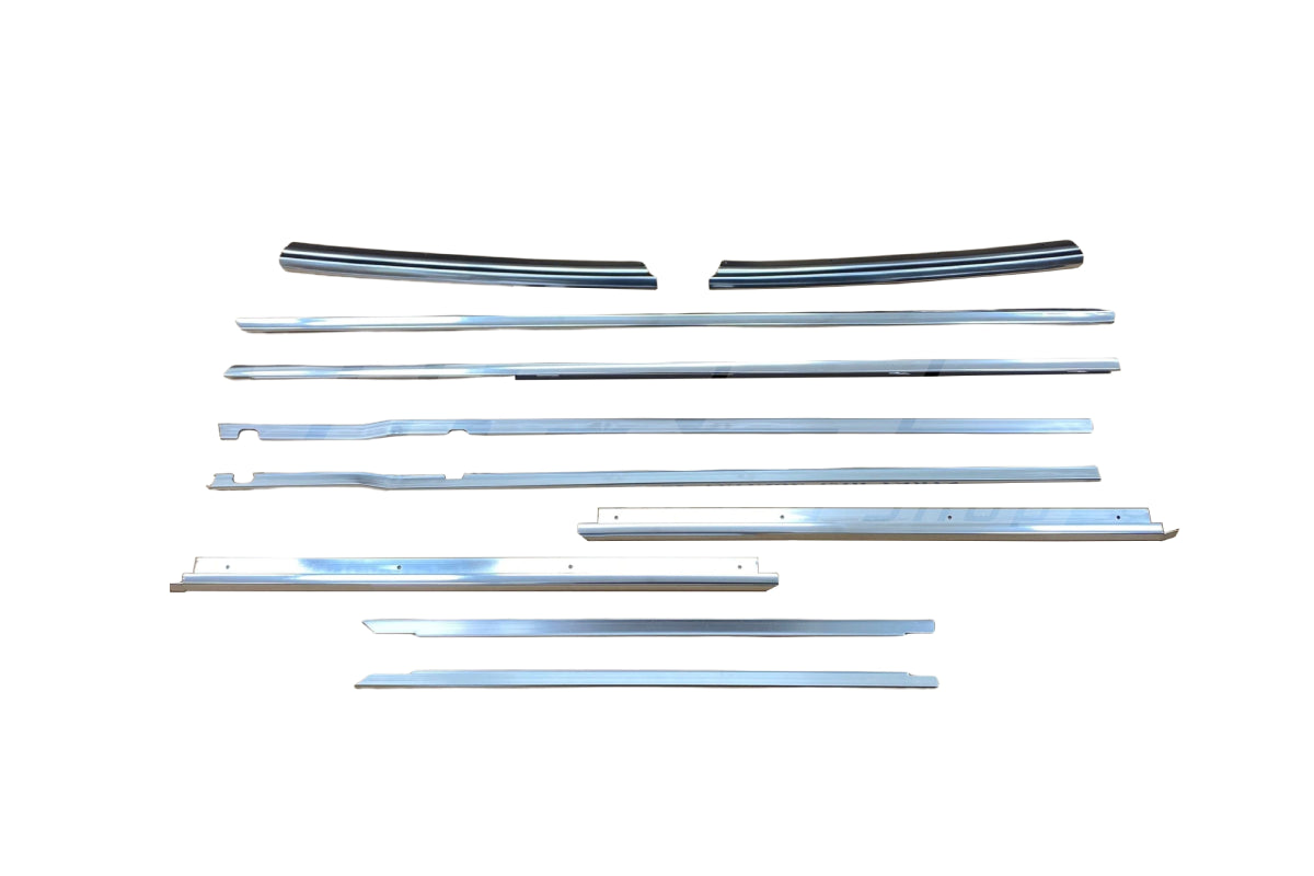 BMW 1502–2002 Complete Window Finisher B-Pillar Chrome Trim Set (12-Piece)