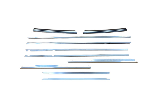 BMW 1502–2002 Complete Window Finisher B-Pillar Chrome Trim Set (12-Piece)