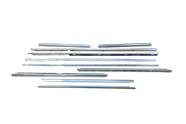 BMW 1502–2002 Complete Window Finisher B-Pillar Chrome Trim Set (12-Piece)