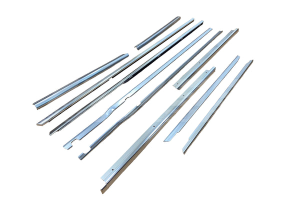 BMW 1502–2002 Complete Window Finisher B-Pillar Chrome Trim Set (12-Piece)