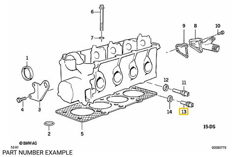 BMW Blue Coolant Temperature Sensor  - 13621709967
