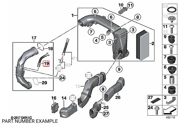BMW Air Intake Breather Pipe for N47 N57 – 13717810772