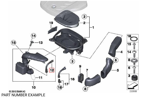 BMW Air Intake Breather Pipe for N47 N57 – 13717810772