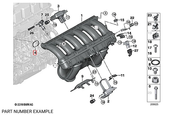 BMW Air Intake Manifold Set for N5x - 11617547242