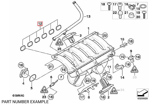 BMW Air Intake Manifold Set for N5x - 11617547242