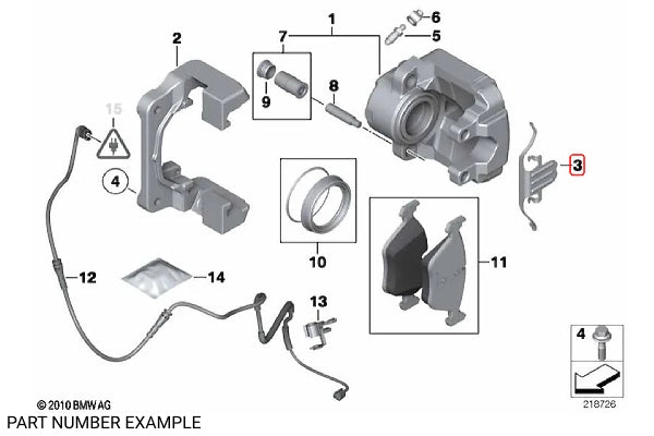 BMW Brake Anti Rattle Clip for F10, F11 – 34116798879