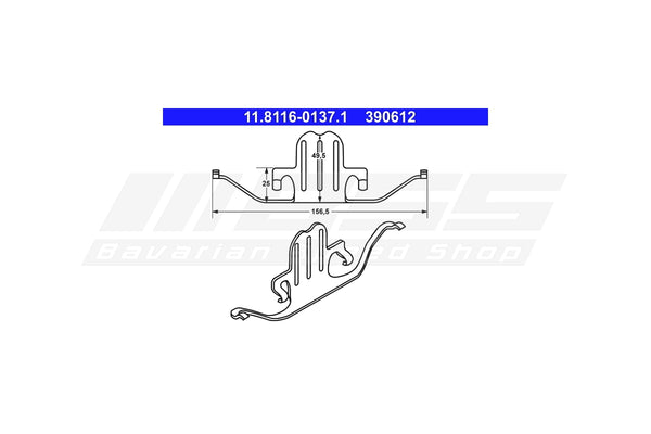 BMW Brake Anti Rattle Clip for F10, F11 – 34116798879