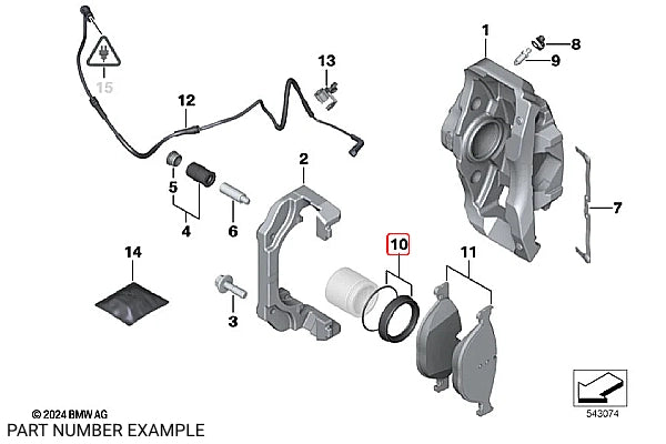 BMW Brake Caliper Repair Kit - 34111163647