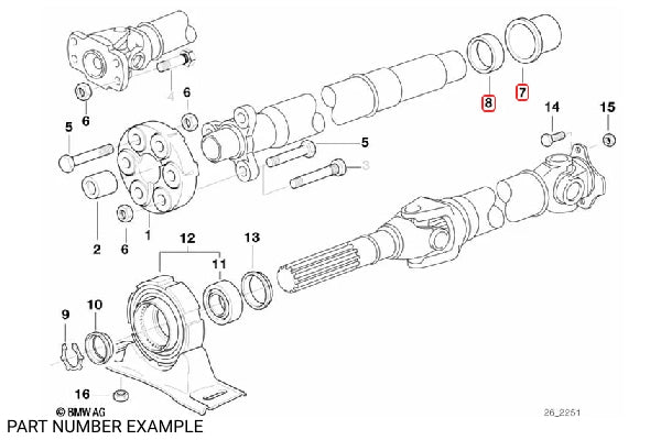 BMW Driveshaft Centering Sleeve - 26117514037