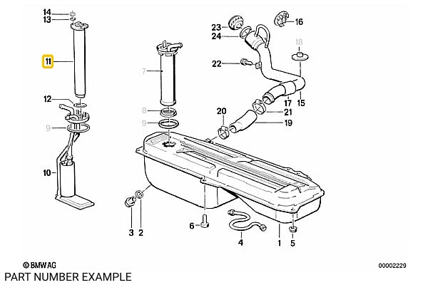 BMW E30 Fuel Level Sending Unit - 16141152266