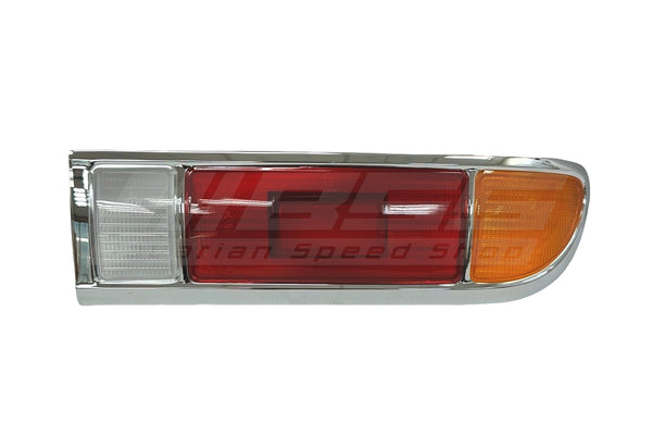 BMW E9 Taillight Lens Set with Chrome Frames & Gaskets - 63211353159 / 63211353160