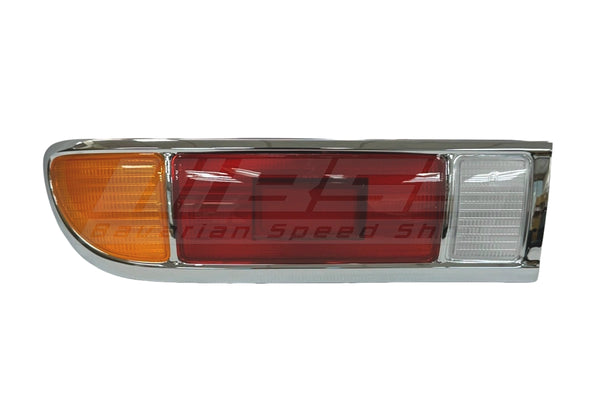 BMW E9 Taillight Lens Set with Chrome Frames & Gaskets - 63211353159 / 63211353160