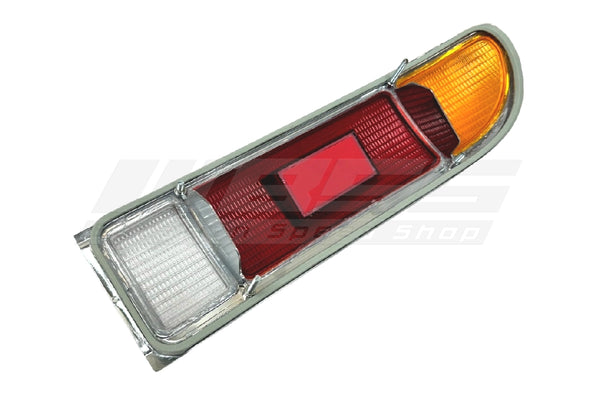 BMW E9 Taillight Lens Set with Chrome Frames & Gaskets - 63211353159 / 63211353160