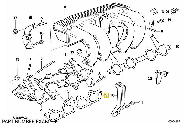 BMW Elring Intake Manifold Gasket for M42 M44 - 11611734684
