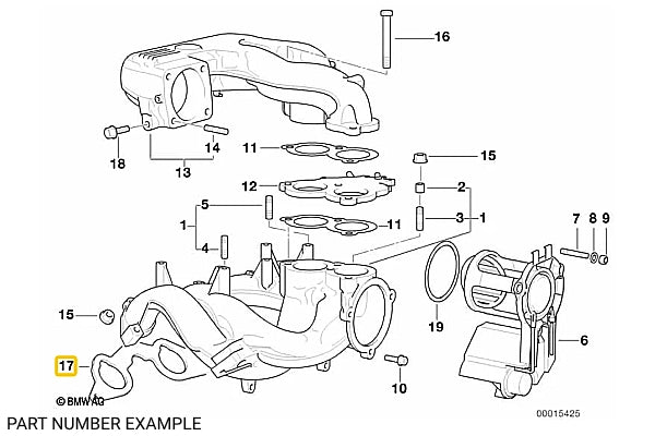 BMW Elring Intake Manifold Gasket for M42 M44 - 11611734684