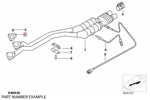 BMW Exhaust Flange Gasket (3-Bolt) – 18301716888