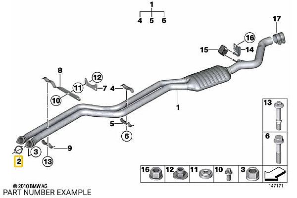 BMW Exhaust Manifold Flange Gasket - 18107549447
