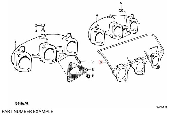 BMW Exhaust Manifold Gasket Set for M20 - 11621723655
