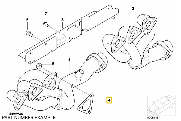 BMW Exhaust Manifold Gasket for S54 - 11627830667