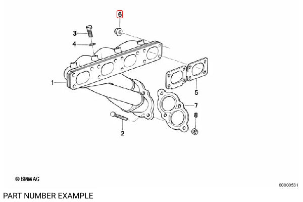 BMW Exhaust Manifold Nut M7 – 11721437202