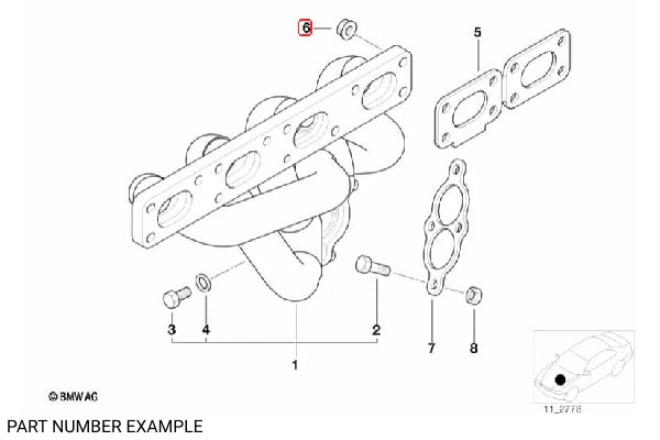 BMW Exhaust Manifold Nut M7 – 11721437202