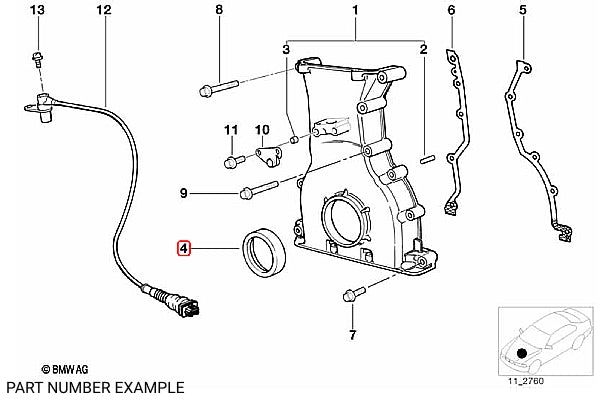 BMW Front Crankshaft Seal - 11141275466
