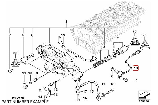 BMW Intake Camshaft Position Sensor for M52 M54 - 12147539165