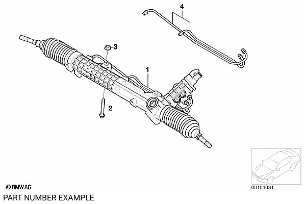 BMW E36 E46 Z3 Steering Rack Travel Limiters - 5mm
