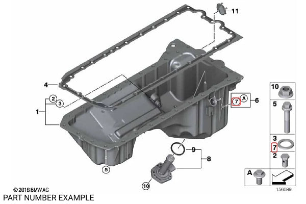 BMW Sump O-Ring (17.0mm x 3.0mm) for N5x – 11427548322