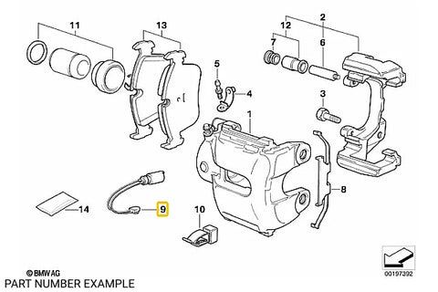 Front Brake Pad Wear Sensor for E36 - 34351181338
