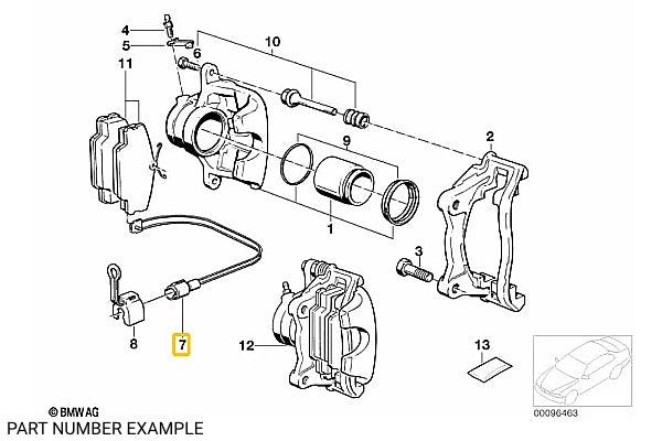 ATE Front Caliper Brake Pad Wear Sensor for E30 - 34359058889