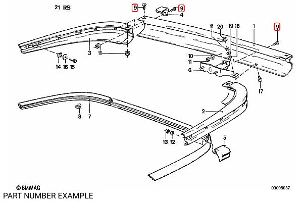 Genuine BMW Bumper Screw – 51121843029