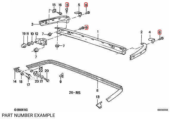 Genuine BMW Bumper Screw – 51121843029