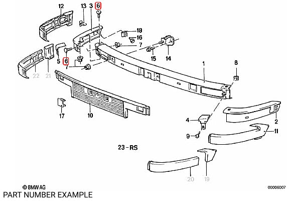 Genuine BMW Bumper Screw – 51121843029