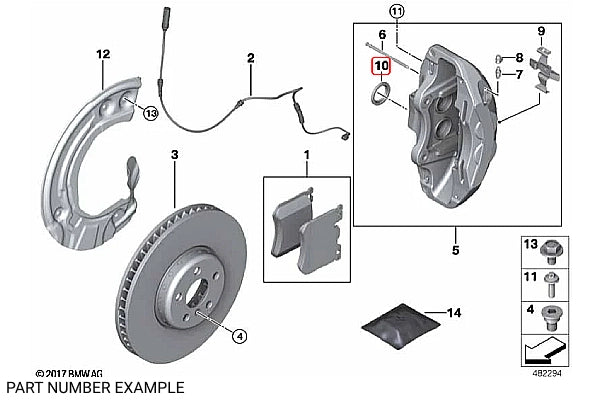 Genuine BMW Caliper Dust Cap Seal Kit - 34111162178