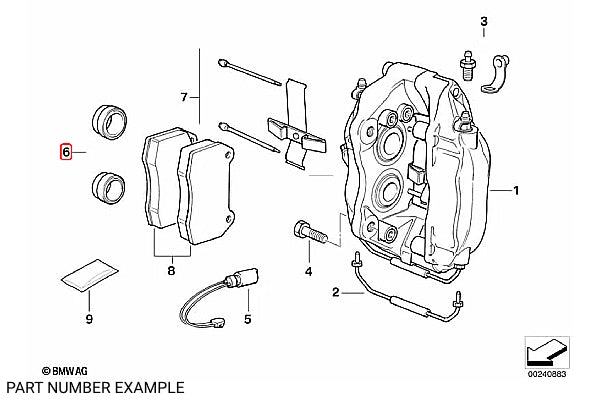 Genuine BMW Caliper Dust Cap Seal Kit - 34111162178