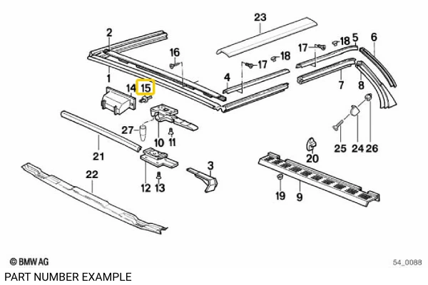 Genuine BMW Clamp - 54311932852