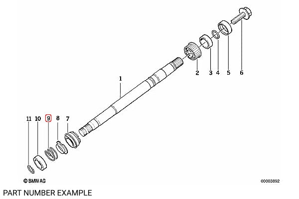 Genuine BMW Compression Spring for Steering Column E36, Z3 – 32331156895