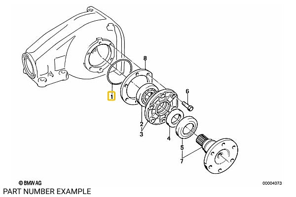 Genuine BMW Differential Axle Side Cover Seal - 33113604119