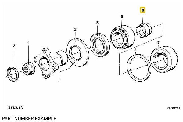 Genuine BMW Differential Shaft Bearing Retainer - 33121200259