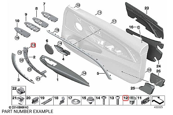 Genuine BMW Door Trim Expanding Nut – 07147265039