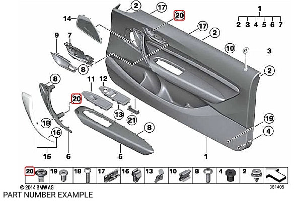 Genuine BMW Door Trim Expanding Nut – 07147265039