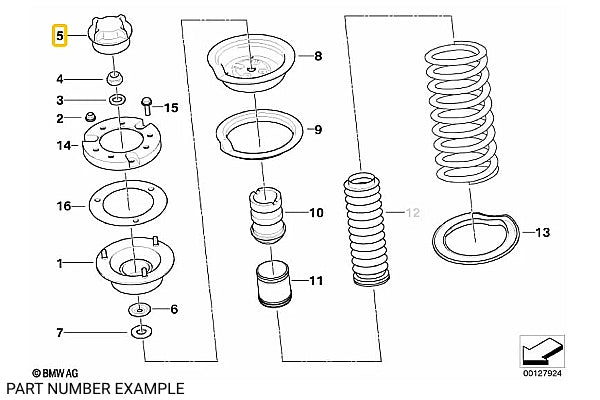 Genuine BMW Front Strut Tower Cap - 31331124335