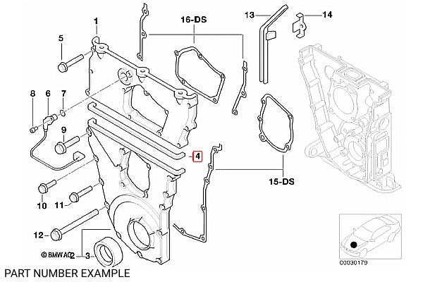 Genuine BMW Lower Timing Cover Gasket for M42 M44 – 11141247837